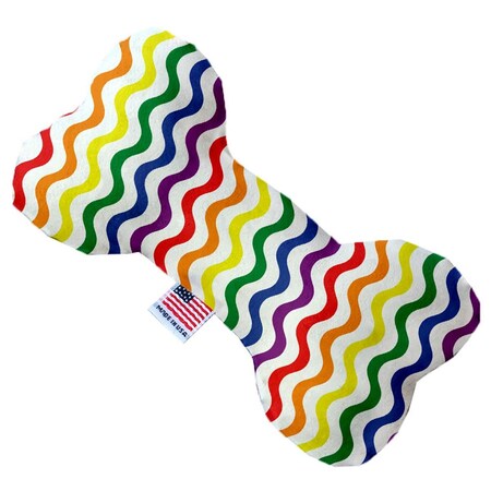 Mirage Pet Products 6 in. Rainbow Fun Stripes Bone Dog Toy 1114-TYBN6